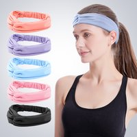 1pc Sports Non-slip Sweat Band For Basketball Running Fitness Yoga Moisture Wicking Breathable Headband Hair Band