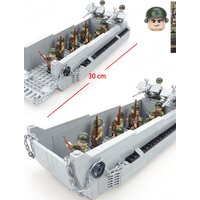 Military Miniature WWII Soldier LCVP Landing Craft Small Particle Model Scene Tower Assembly Toy YouZhengle BO27 ABS Plastic