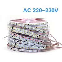 AC220V 230V 5M 600 LED Strip 2835 120LEDs/m Home Lamp Strip Red Ice Blue Green Yellow Pink Elastyczny i rozcinany miękki pasek lampy