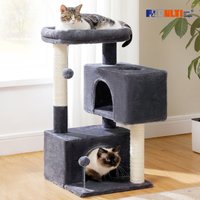 Arbre à chats à plusieurs niveaux avec griffoir en sisal, perchoir rembourré, grande niche d'intérieur, griffoire pour chat, niche pour chaton, jouets pour chat, chat accessoires pour chats