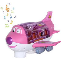 Children‘s’Electric Airplane Aircraft Toys Car Simulation plane Model with Music LED Boys Traffic Toy Christmas Gifts for Girls