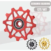 MEROCA Bicycle Ceramic Rear Derailleur Pulley Wheel Guide 12T/14TMTB Ceramic Bearing for Sram Shimano Mountain Bike MTB Part