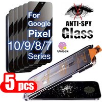 1-5PCS Anti-Spy Fingerprint Unlock Dust Free Tempered Glass For Google Pixel 10 Pro XL 10 9 Pro XL 8A 7A 6A 9A Easy Installation