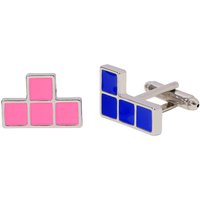 Wholesale New Mens Cufflinks Pink Enamel Game Cuff Links Blue Ricky Teewee Sleeve Button For Boys Shirt Suit Tuxedo Party Gift