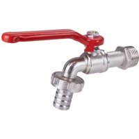 G1/2 Ball Valve Garden Faucet, Zinc Alloy Outdoor Water Tap with Larger Flow, for Garden Lawn Patio, Kitchen Bathroom