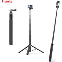 Flymile Extendable Tripod Handheld Selfie Stick for DJI Action6/5 Pro/Pocket 3/Insta 360 X5 Accessory Portable Stand 1.38M Pole