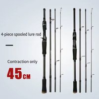 Multi-section CarbonCasting Fishing Rod Portable Travel Lure Rod 1.8m 2.1m For Freshwater Saltwater Bass Pike Fishing