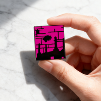 Animal Art Brooch Fashionable Pink & Black Abstract Enamel Pin Creative Cosplay Accessory Gift for Anime Enthusiasts