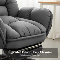 Reclining Gaming Chair with Footrest Reclinable Office Furniture 360-Degree Rotate Head and Lumbar Assistance for Students