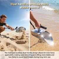 Multi Function Stainless Steel Sand Scoop Portable Fast Sifter Shovel For Metal Detecting Beach Backyard Garden Tool