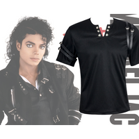 MJ Tribute for Michael Jackson Black Cotton Elastic Slim BAD Jacket Costume Clothing for Man Adore Stars Impersonator collection