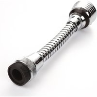 360° Flexible Faucet Extender Bendable Kitchen Sink Tap Spray Head Attachment Material:Stainless Steel+ABS Sliver Color