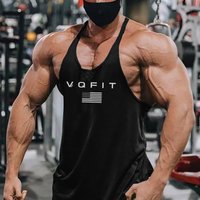 Mens Y Back Running Vests Cotton Gym Stringer Tank Tops Bodybuilding Sleeveless Singlets Muscle Fitness Clothing