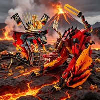 Fire Dragon Attack Building Blocks Model FIT71753 Toys for Chilren Gift