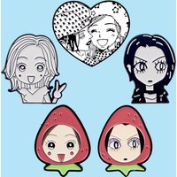 Mix 5pcs/set Happy Girls Enamel Pin Brooches For Women Lapel Pins Badge on Backpack Accessories Fashion Jewelry Gifts for Friend