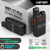 1/2PCS VBTER WBT-V1 Plus 5W Walkie Talkie Mini Size Portable Handheld Radio Station Transmitter Wireless Device Two Way Radio