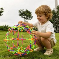 Rainbow Stress Ball for Kids - Colorful Expandable Fidget Toy, Durable Magic Sensory Ball for Outdoor Sports & Anxiety Relief