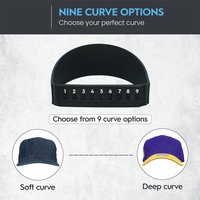 with 9 Brim Curve Hat Brim Bender Hat Shaper Plastic Hat Curving Band Convenient Shaper Reusable Hat Curve Bender Baseball Caps