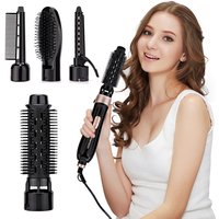 4 in 1 Salon Hot Air Brush Hair Blow Dryer Brushes Set Curler Combo Interchangeable Brush Head Salon Blow Dryer