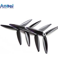 2 /10 Pairs Tracker 7X4X3 7040 7inch 3 blade/tri-blade Propeller Light Grey (CW+CCW) Poly Carbonate for 7inch 8inch FPV RC Drone