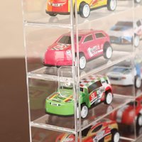 Car model display rack 1 dustproof transparent toy car placement box Compact car model storage display box