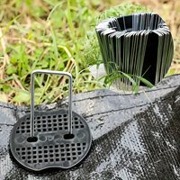 25 PCS U-Shaped Galvanized Steel Tent Stakes with Washers, Heavy-Duty Ground Nails for Tent, Garden, Landscape & Grass Cloth