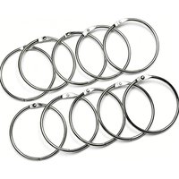 Loose Leaf Binder Book Rings with Metal Nickel Plated for Key and Index Cards Nail Swatch Rings for Nail Supplies