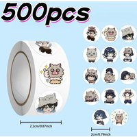 500Pcs Demon Slayer Inosuke Hashibira Chibi Sticker Roll, Cute Multi-Expression Anime Decals for DIY, Planner & Gift Decor