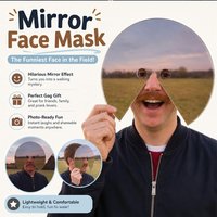 New Mirror Face Mask, Reflective Acrylic Selfie Prop For Funny Photos, Parties, Photo Booths And Creative Videos, 1 Pack