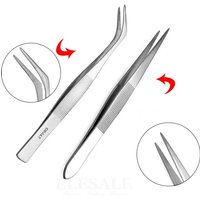 Multifuctional Portable Stainless Steel Tweezers Grip Small Things For Makeup First Aid Kits Supplies Hand Craft Phone Repairing