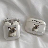 Funny Cat Meme Earphone Cover for Apple Airpods 4 3 2 1 Coque Soft Clear Case for Airpod Pro 3 2 1 Soft Clear Fundas Cover Coque