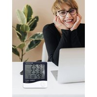 LCD Digital Temperature Humidity Meter HTC-2/HTC-1 Home Indoor Outdoor Hygrometer Thermometer Weather Station with Clock