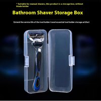Shaver Storage Box Transparent Plastic Razor Blades Holder Portable Travel Razor Case High Quality Shaving Box Containers