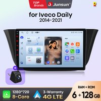 Radio samochodowe Junsun z Android Auto dla Iveco Daily 2014 2015 2016 2017 2018 2019 2020 2021, multimedialny system bezprzewodowy Apple CarPlay, inteligentny system, ekran dotykowy IPS, odtwarzacz