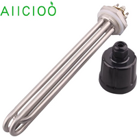 AIICIOO DN32 DN40 Electric Water Heater 220V 380V Immersion Heating Element 3KW 4.5KW 6KW 9KW 12KW 304SS