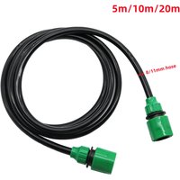 Garden Irrigation Black Hose Gardening Watering Hose 8/11 mm Flexible Water Pipe 5m/10m/20m 3/8" Pipe with Quick Connector 1 Set