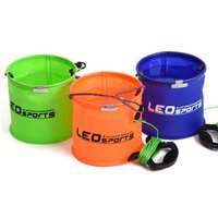 Outdoor Fishing Bucket Foldable EVA Thick Live Fish Bait Bucket with rope/handle 17cmx17cm Water Tank Fishing Tools Storage Case