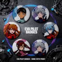 Evangelion Asuka Langley Soryu Rei Ayanami Kaworu Nagisa Mari Makinami Anime Merch Badge Pin Laser Engraved Illustrious Anima