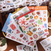 1pack/2pack A5 Sticker Book Day Return Series Korean Style Cute Cartoon 50Pcs Journal Decoration stickers