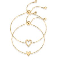 14k Gold Stainless Steel Hollow Heart Bracelet for Women, Adjustable Heart-Shaped Jewelry Gifts to Girlfriends Daughter Couples