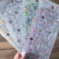 4Pcs Crystal Epoxy Resin Cute Ghost Stickers - Multiple Styles Cartoon Decor for Diaries Hand Accounts Laptops Papery Pop Store