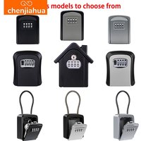 Wall Mount Key Storage Secret Box Organizer 4 Digit Combination Password Security Code Lock No Key Home Key Safe Box