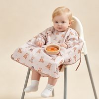 HappyFlute Adjustable Full Coverage Apron For Children Soft Machine Washed Baby Bib Waterproof and Dirt Proof Apron Cute Print