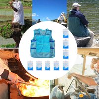 Mesh Vest With 8 Ice Packs, Summer Cooling Vest Clothing Jacket For Outdoor Cycling Hiking Riding and Fishing, One Size