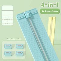 4-in-1 Paper Cutter Bidirectional with Pull-out Ruler Paper Cutting Machine A4 Paper Cutting Portable Paper Trimmer