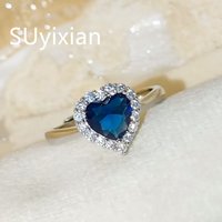 925 Sterling Silver Fashion Light Luxury Love Zircon Full Diamond Ring Birthday Party Anniversary Gift Ladies Jewelry