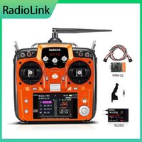 SkyCityFPV Radiolink AT10II 2.4Ghz 12 Channel RC Transmitter Receiver R12DS AT10 II PRM-01 Voltage Return RC Drone Airplane Quad