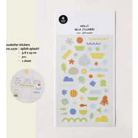 Korean Suatelier Simple Splish Splash Stickers Scrapbooking Diy Journal Stationery DIY Stickers School Office Supplies 1170