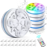 Updated Submersible 13LED Underwater Light with Remote Control Underwater Pool Light IP68 Bright Lamp RGB for Pond/Pool/Aquarium