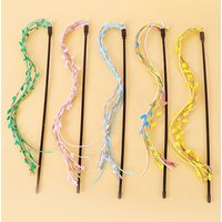 Cat Toy Rope Tassel Cats Sticks Long Handle Cat Toys Interactive Tassel Stick Kitten Toy with Bell Self-hi Toys for Cats Teasing
